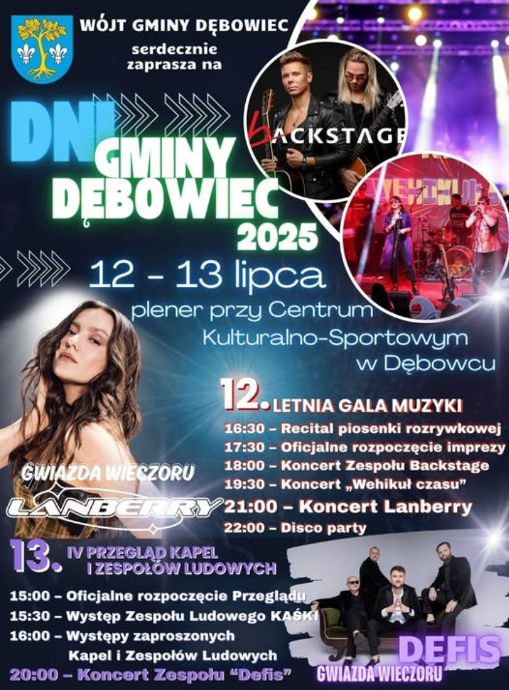 DNI GMINY DĘBOWIEC DNI GMINY DĘBOWIEC